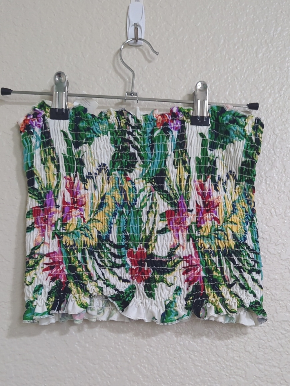 Rue21 Multicolor Smocked Floral Tube Top